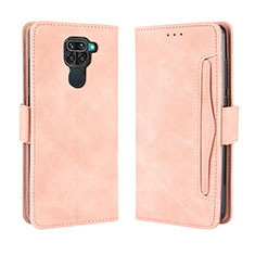 Leather Case Stands Flip Cover Holder BY3 for Xiaomi Redmi 10X 4G Pink