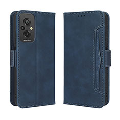 Leather Case Stands Flip Cover Holder BY3 for Xiaomi Redmi 11 Prime 4G Blue