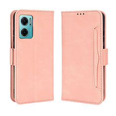 Leather Case Stands Flip Cover Holder BY3 for Xiaomi Redmi 11 Prime 5G Pink