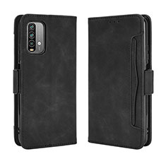 Leather Case Stands Flip Cover Holder BY3 for Xiaomi Redmi 9 Power Black