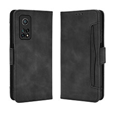 Leather Case Stands Flip Cover Holder BY3 for Xiaomi Redmi K30S 5G Black