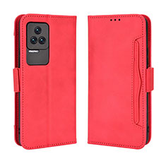 Leather Case Stands Flip Cover Holder BY3 for Xiaomi Redmi K50 Pro 5G Red