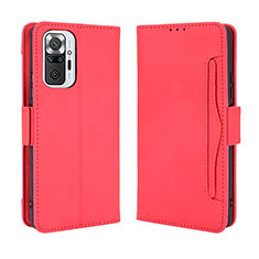 Leather Case Stands Flip Cover Holder BY3 for Xiaomi Redmi Note 10 Pro Max Red