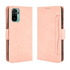 Leather Case Stands Flip Cover Holder BY3 for Xiaomi Redmi Note 11 SE India 4G Pink