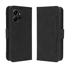 Leather Case Stands Flip Cover Holder BY3 for Xiaomi Redmi Note 12 4G Black