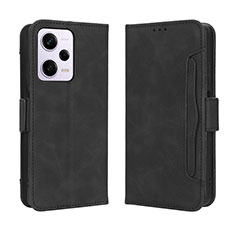 Leather Case Stands Flip Cover Holder BY3 for Xiaomi Redmi Note 12 Pro 5G Black