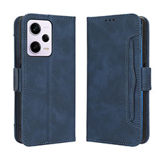 Leather Case Stands Flip Cover Holder BY3 for Xiaomi Redmi Note 12 Pro 5G Blue