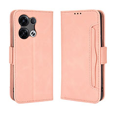 Leather Case Stands Flip Cover Holder BY3 for Xiaomi Redmi Note 13 5G Pink