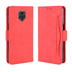 Leather Case Stands Flip Cover Holder BY3 for Xiaomi Redmi Note 9S Red