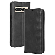 Leather Case Stands Flip Cover Holder BY4 for Google Pixel 7 Pro 5G Black