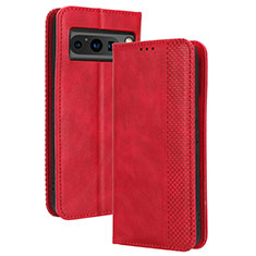 Leather Case Stands Flip Cover Holder BY4 for Google Pixel 8 Pro 5G Red