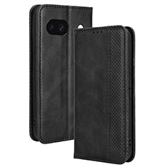 Leather Case Stands Flip Cover Holder BY4 for Google Pixel 8a 5G Black
