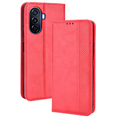 Leather Case Stands Flip Cover Holder BY4 for Huawei Enjoy 50 Red