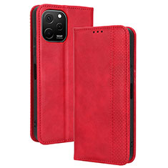 Leather Case Stands Flip Cover Holder BY4 for Huawei Enjoy 50z Red