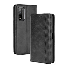 Leather Case Stands Flip Cover Holder BY4 for Huawei Honor 10X Lite Black