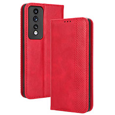 Leather Case Stands Flip Cover Holder BY4 for Huawei Honor 80 GT 5G Red