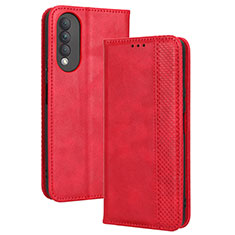 Leather Case Stands Flip Cover Holder BY4 for Huawei Nova 10z Red