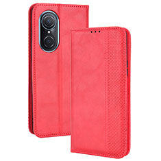 Leather Case Stands Flip Cover Holder BY4 for Huawei Nova 9 SE Red