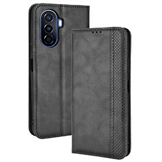 Leather Case Stands Flip Cover Holder BY4 for Huawei Nova Y70 Black