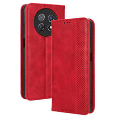 Leather Case Stands Flip Cover Holder BY4 for Huawei Nova Y91 Red