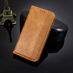 Leather Case Stands Flip Cover Holder BY4 for Nokia C20 Brown