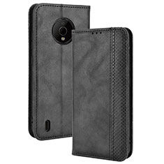 Leather Case Stands Flip Cover Holder BY4 for Nokia C200 Black