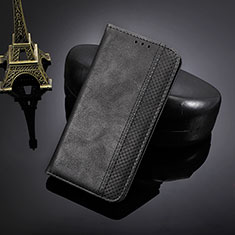 Leather Case Stands Flip Cover Holder BY4 for Nokia X10 Black