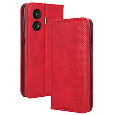 Leather Case Stands Flip Cover Holder BY4 for Realme GT Neo5 SE 5G Red