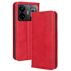 Leather Case Stands Flip Cover Holder BY4 for Realme GT Neo6 5G Red