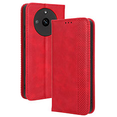 Leather Case Stands Flip Cover Holder BY4 for Realme Narzo 60 5G Red