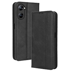 Leather Case Stands Flip Cover Holder BY4 for Realme V20 5G Black