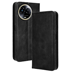 Leather Case Stands Flip Cover Holder BY4 for Realme V50 5G Black