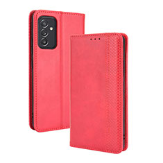 Leather Case Stands Flip Cover Holder BY4 for Samsung Galaxy A15 5G Red