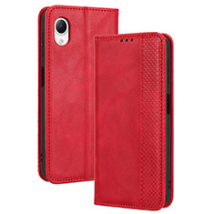 Leather Case Stands Flip Cover Holder BY4 for Samsung Galaxy A23 5G SC-56C Red