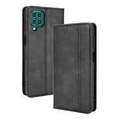 Leather Case Stands Flip Cover Holder BY4 for Samsung Galaxy F62 5G Black