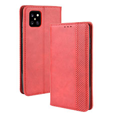 Leather Case Stands Flip Cover Holder BY4 for Samsung Galaxy M60s Red