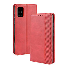 Leather Case Stands Flip Cover Holder BY4 for Samsung Galaxy S20 Plus Red