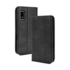 Leather Case Stands Flip Cover Holder BY4 for Sharp Aquos wish2 Black