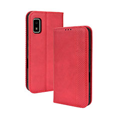 Leather Case Stands Flip Cover Holder BY4 for Sharp Aquos wish2 Red