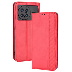 Leather Case Stands Flip Cover Holder BY4 for Vivo X Note Red