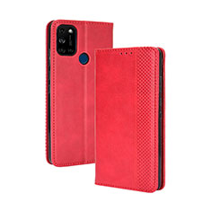 Leather Case Stands Flip Cover Holder BY4 for Wiko View5 Plus Red