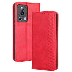 Leather Case Stands Flip Cover Holder BY4 for Xiaomi Civi 2 5G Red