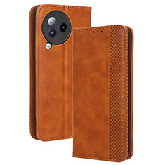 Leather Case Stands Flip Cover Holder BY4 for Xiaomi Civi 3 5G Brown