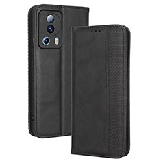 Leather Case Stands Flip Cover Holder BY4 for Xiaomi Mi 12 Lite NE 5G Black