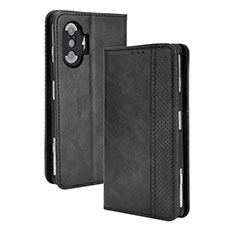 Leather Case Stands Flip Cover Holder BY4 for Xiaomi Redmi K40 Gaming 5G Black