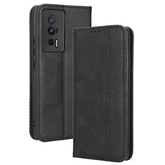 Leather Case Stands Flip Cover Holder BY4 for Xiaomi Redmi K60 Pro 5G Black