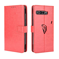 Leather Case Stands Flip Cover Holder BY5 for Asus ROG Phone 3 Strix ZS661KS Red