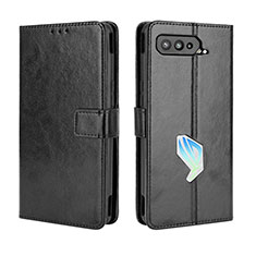 Leather Case Stands Flip Cover Holder BY5 for Asus ROG Phone 5 Pro Black