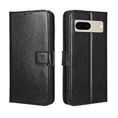 Leather Case Stands Flip Cover Holder BY5 for Google Pixel 7 5G Black