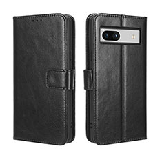 Leather Case Stands Flip Cover Holder BY5 for Google Pixel 7a 5G Black